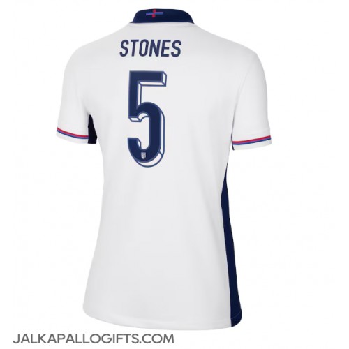 Englanti John Stones #5 Kotipaita Naiset EM-Kisat 2024 Lyhythihainen